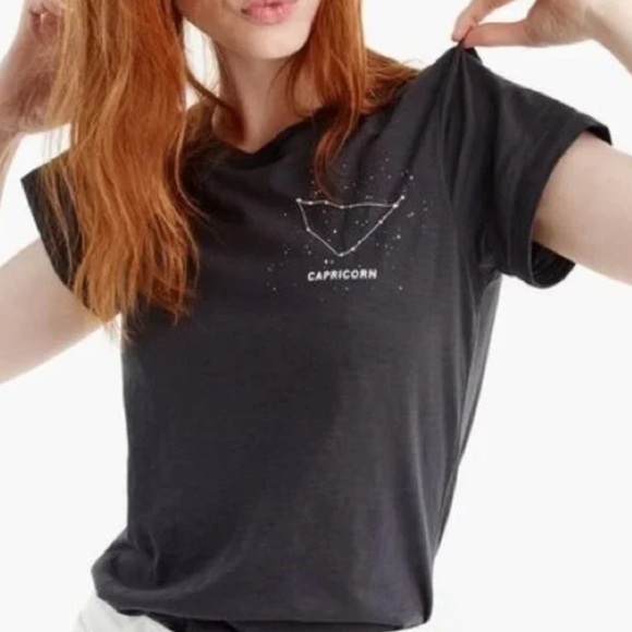 J.Crew Capricorn horoscope zodiac astrology T- shirt graphic tee size small - Picture 15 of 16